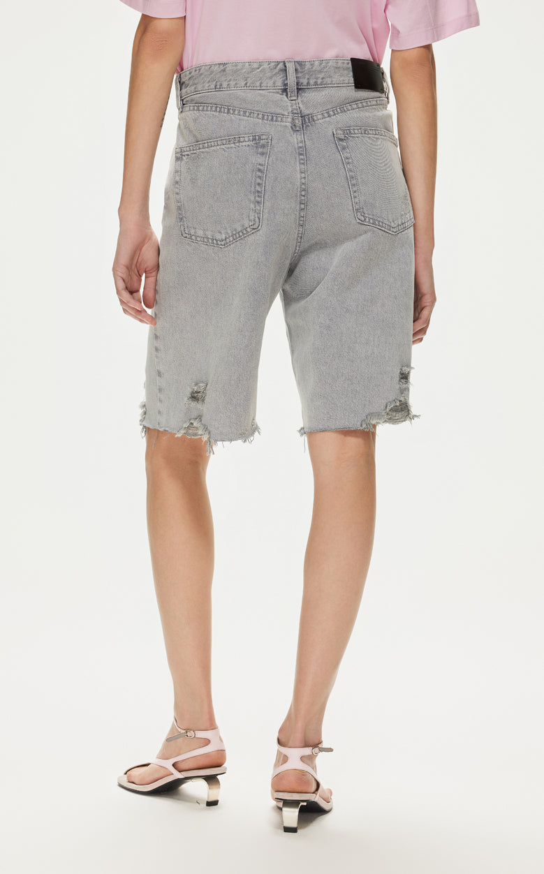 Pants / JNBY Loose Fit Washed Raw Edge Denim Shorts