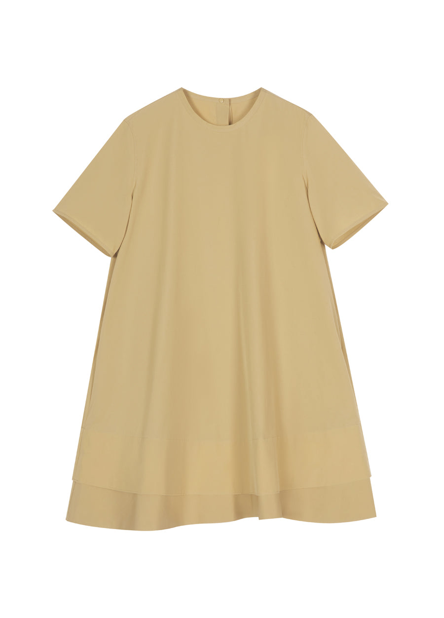 Dress / JNBY Oversize Round neck Short-sleeved Dress(100% cotton)