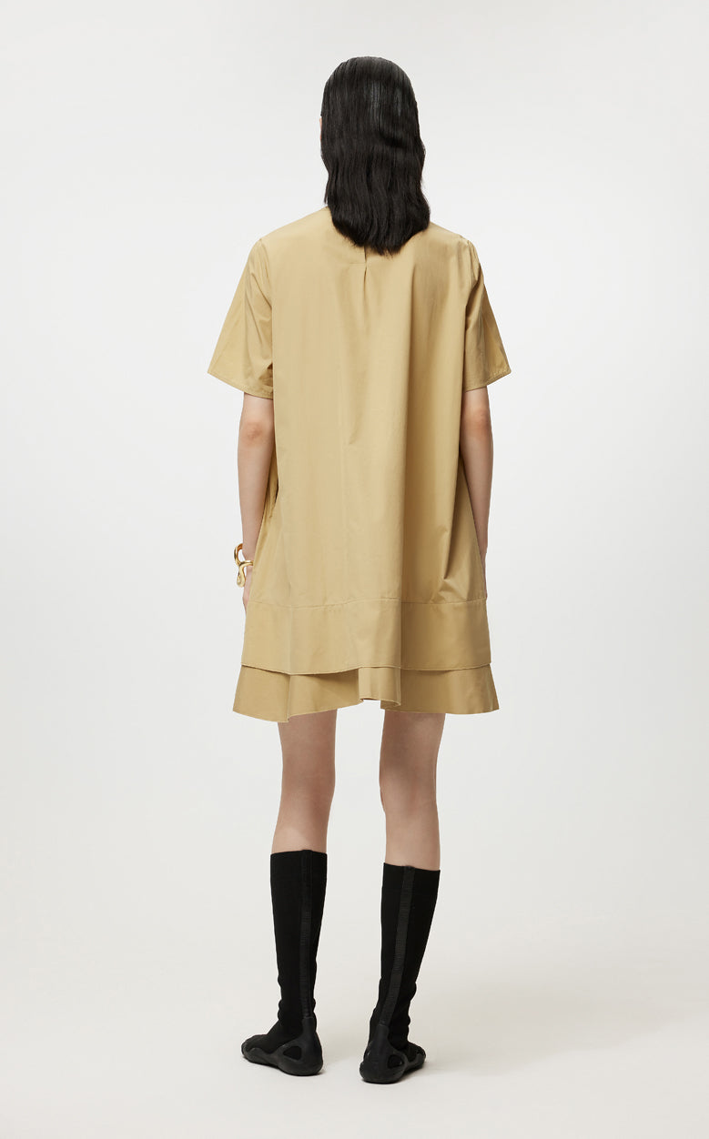 Dress / JNBY Oversize Round neck Short-sleeved Dress(100% cotton)