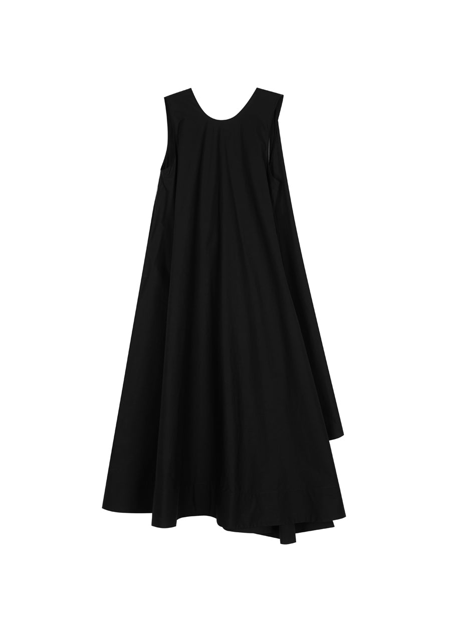 Dress / JNBY Round Neck Sleeveless A-shaped Dress(100% cotton)