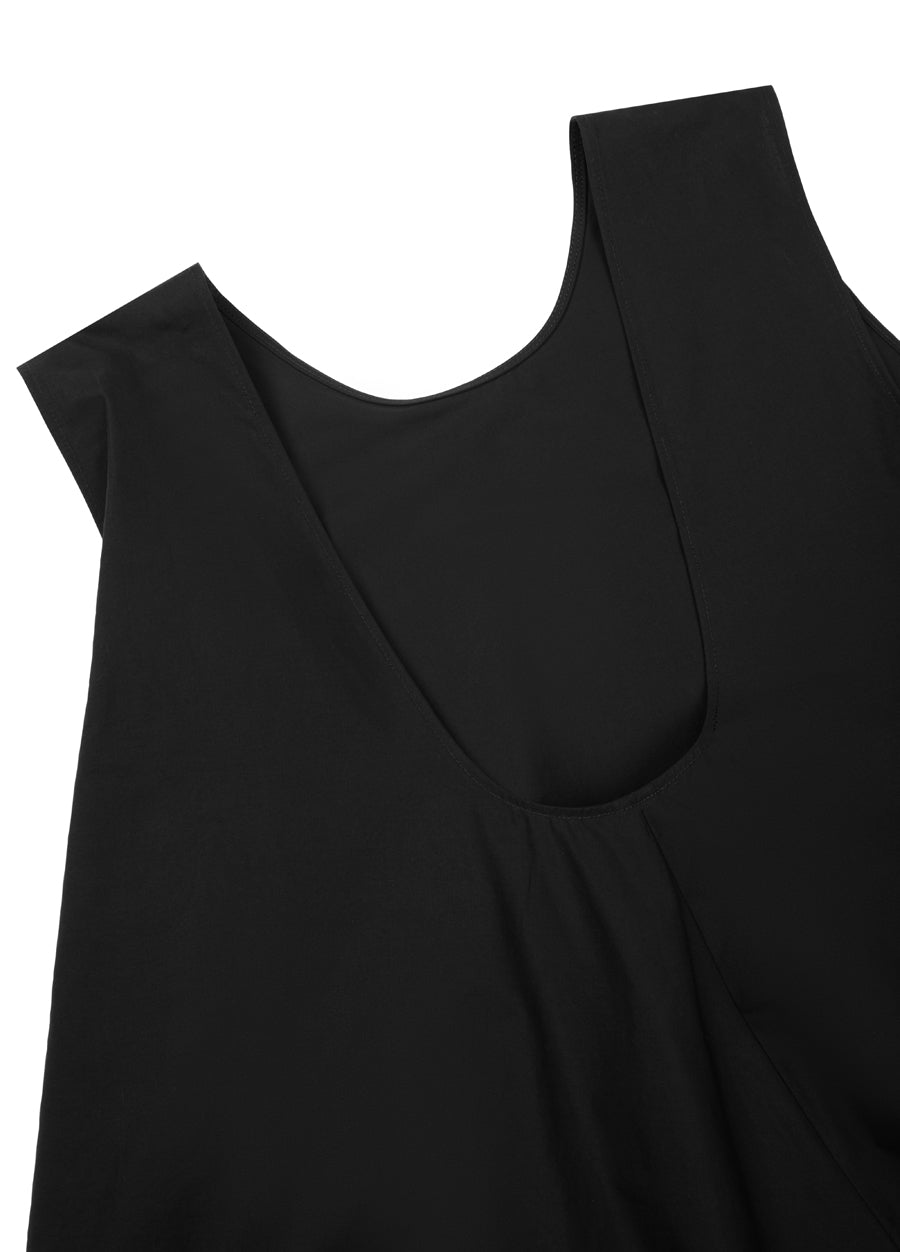 Dress / JNBY Round Neck Sleeveless A-shaped Dress(100% cotton)