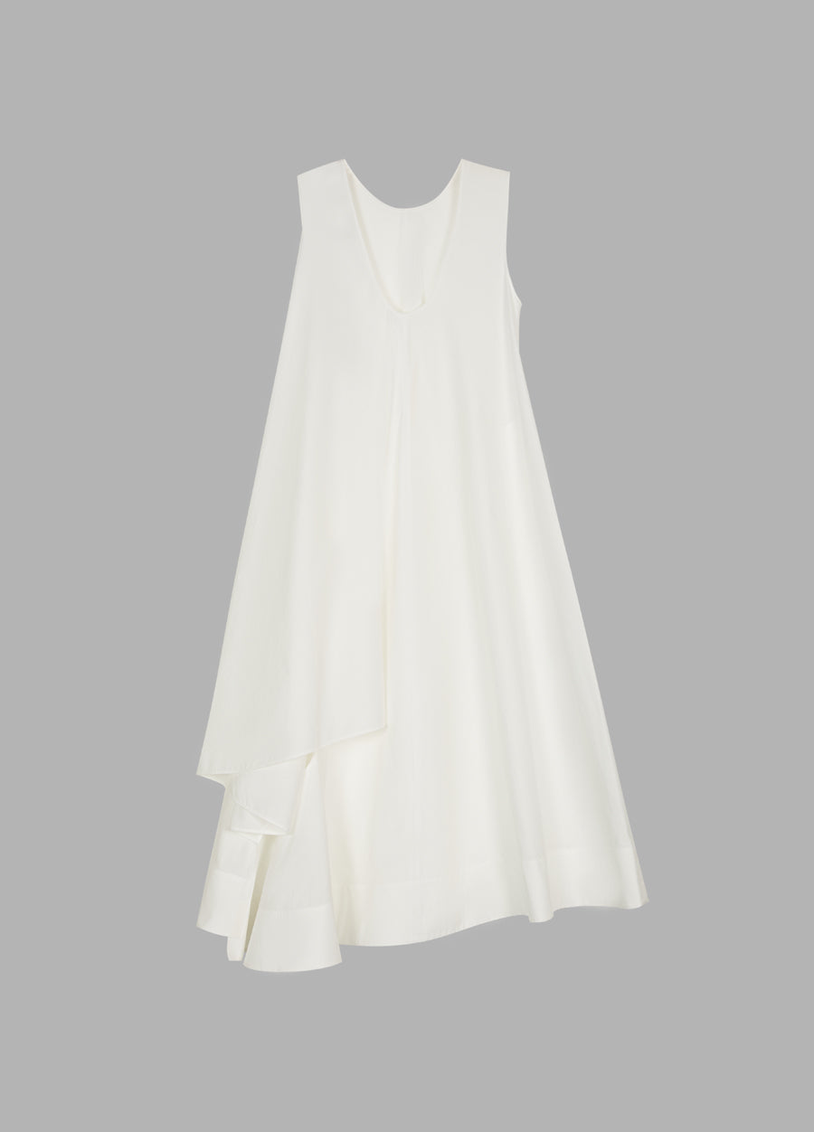 Dress / JNBY Round Neck Sleeveless A-shaped Dress(100% cotton)