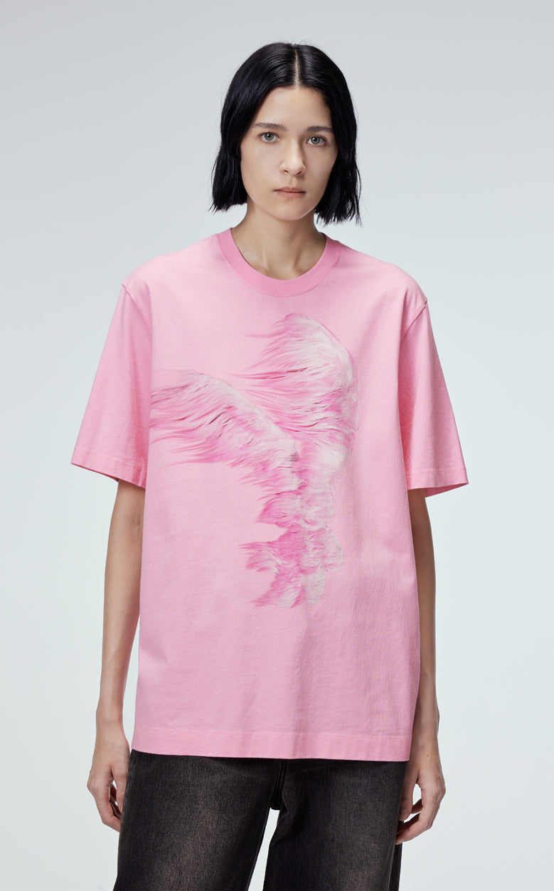 T-shirt / JNBY Windblown Rabbit Round Neck Printed Loose Fit T-shirt(100% Cotton)