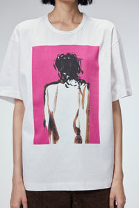 T-shirt/JNBY Abstract Illustration Crewneck Printed T-shirt(100% Cotton)