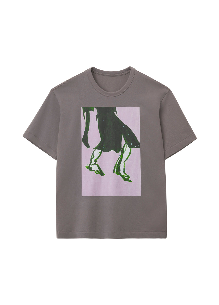 T-shirt/JNBY Abstract Illustration Crewneck Printed T-shirt(100% Cotton)