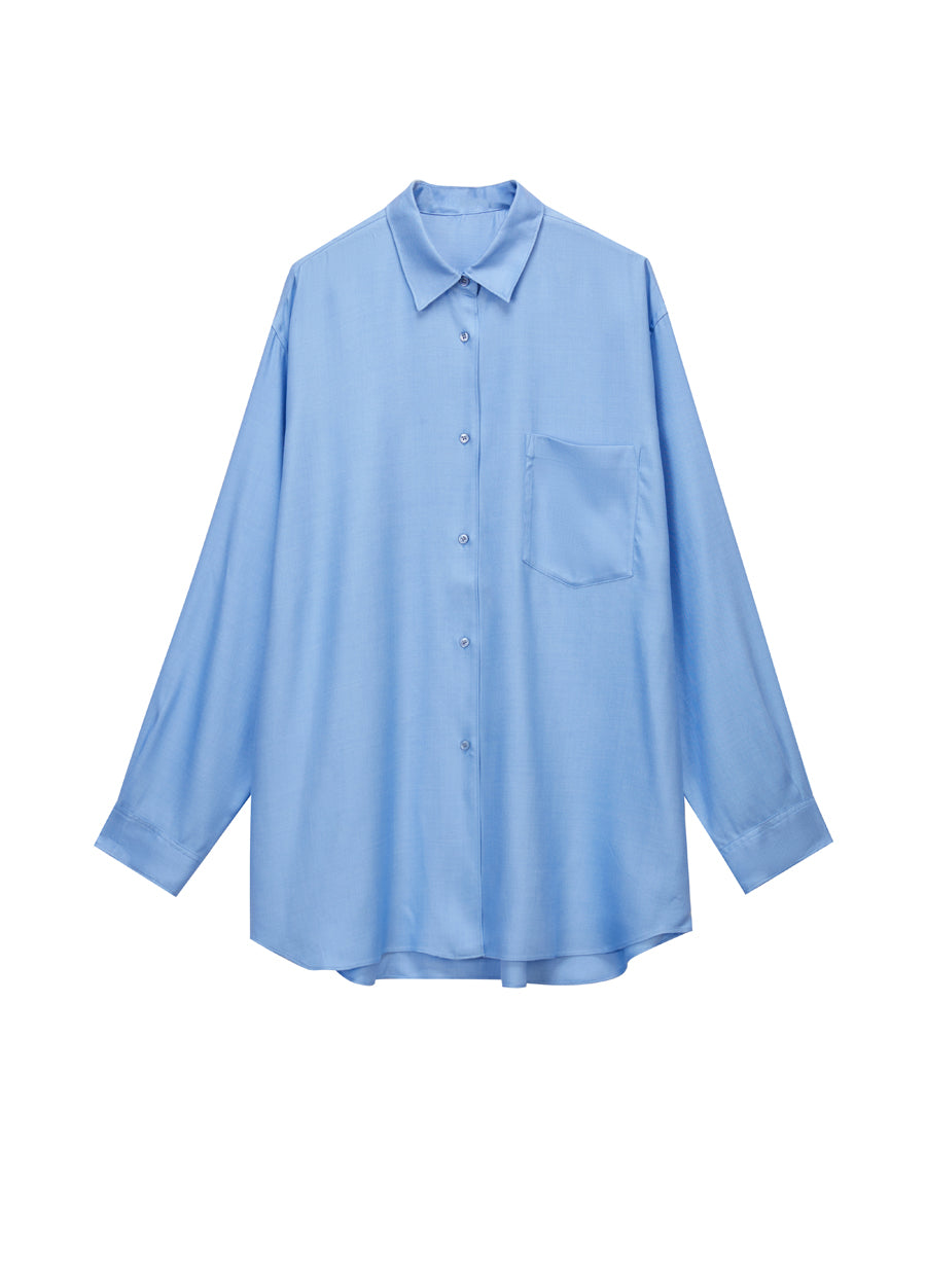 Shirt / JNBY Loose Fit  Long-sleeved Shirt (73% mulberry silk)