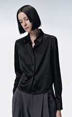 Shirt / JNBY Silk Soft Casual Long-sleeved Shirt(92% mulberry silk)