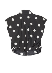 Shirt / JNBY Cropped Polka-dot Sleeveless Cotton Shirt(100% cotton)