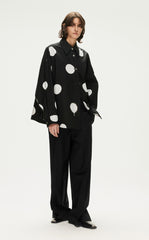 Shirt / JNBY Polka Dot Loose Fit  H-shape Shirt(100% cotton)