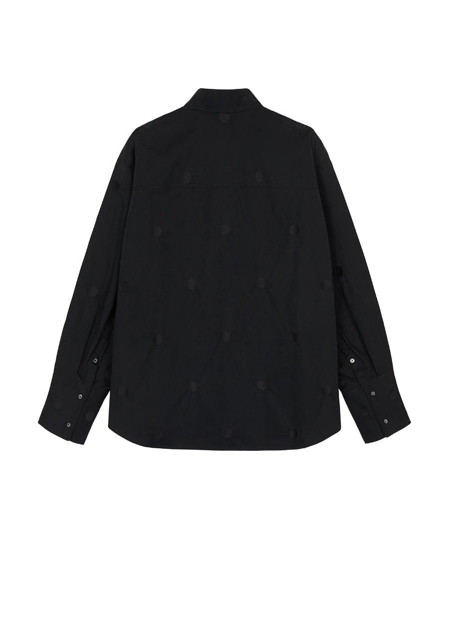 Shirt / JNBY Polka Dot Loose Fit  H-shape Shirt(100% cotton)