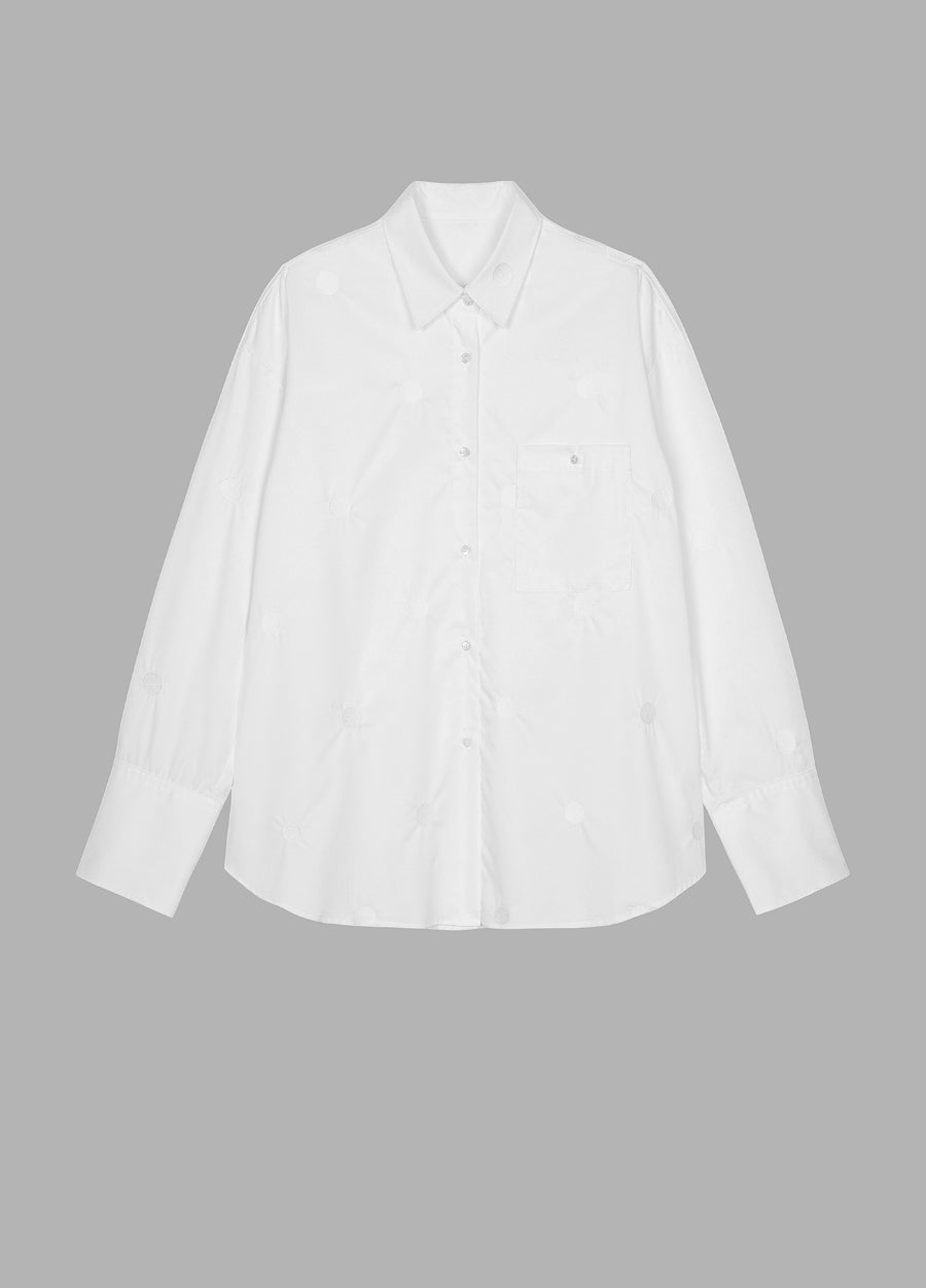Shirt / JNBY Polka Dot Loose Fit  H-shape Shirt(100% cotton)