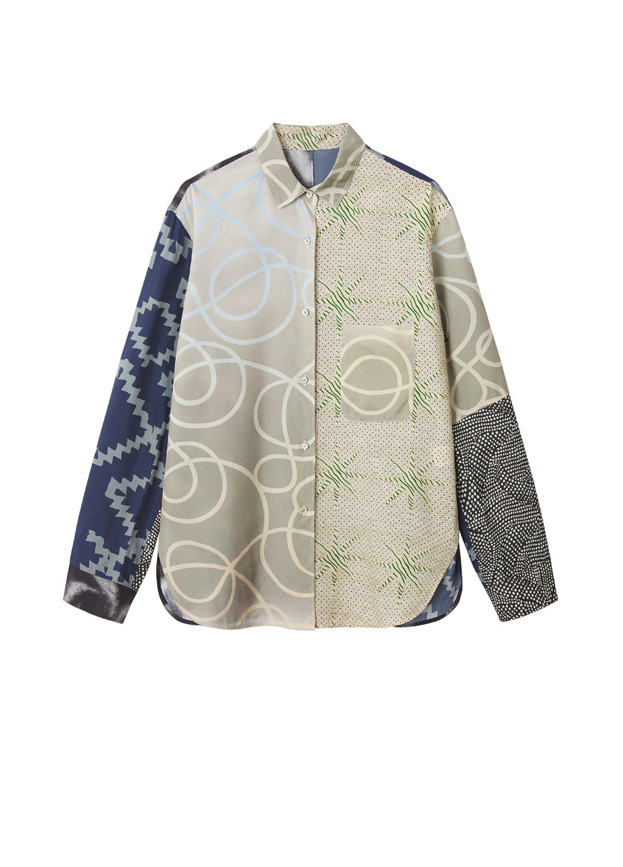 Shirt / JNBY Silk Gradient Print Long-sleeved  Shirt