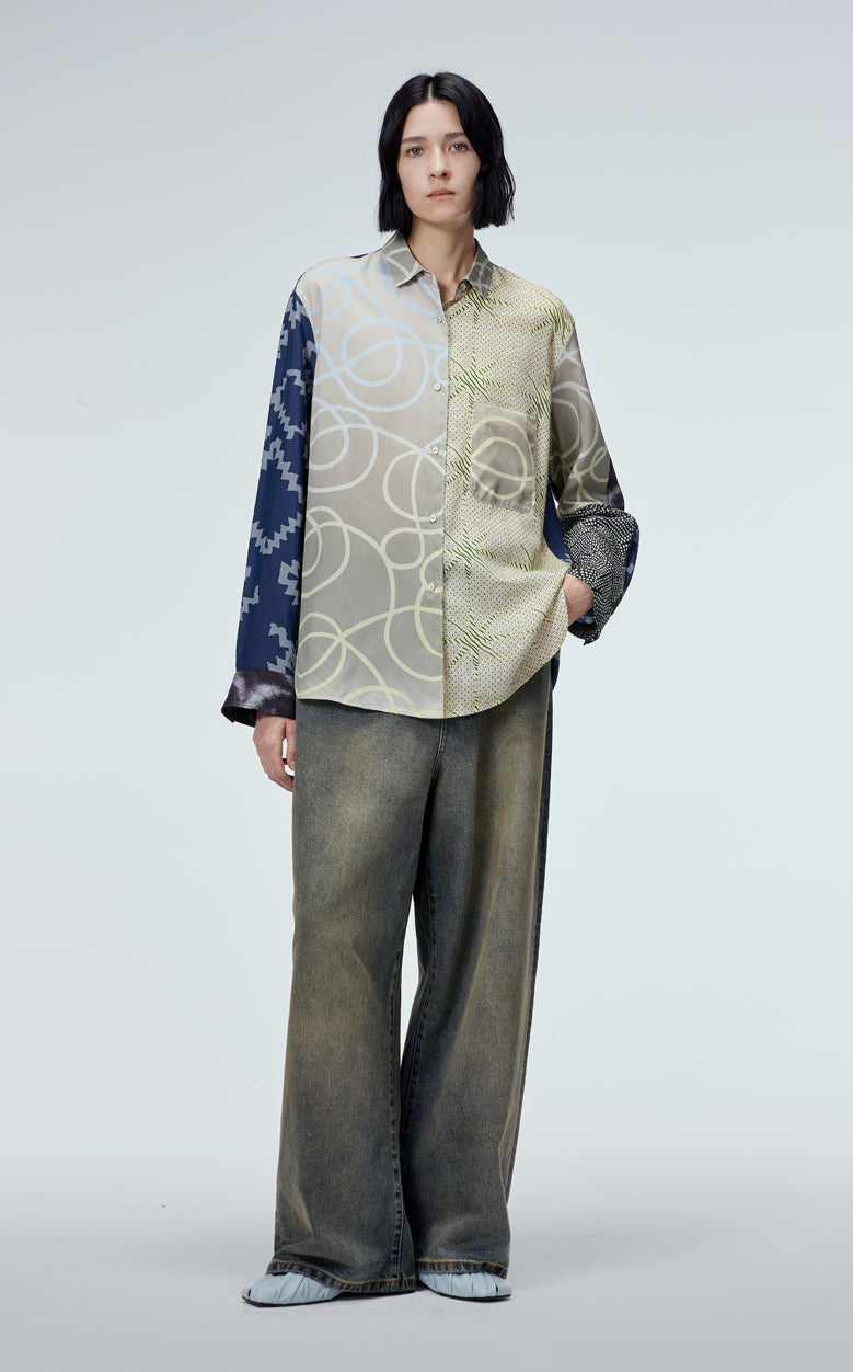 Shirt / JNBY Silk Gradient Print Long-sleeved  Shirt