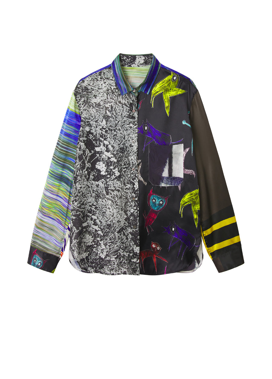 Shirt / JNBY Silk Gradient Print Long-sleeved  Shirt