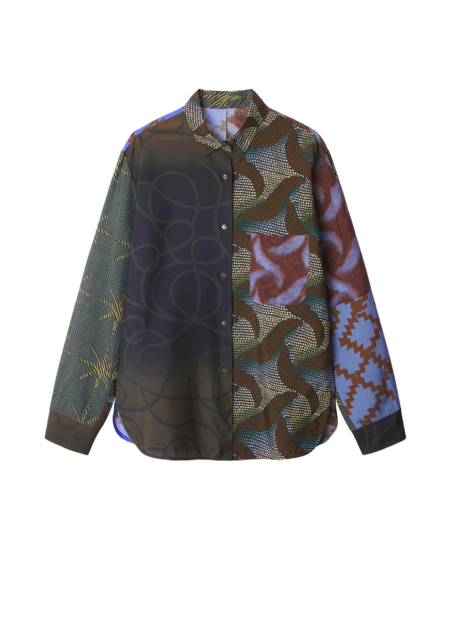 Shirt / JNBY Silk Gradient Print Long-sleeved  Shirt