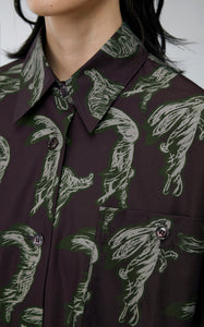 Shirt / JNBY Windblown Rabbit  Cotton Oversize Print Shirt(100% cotton)