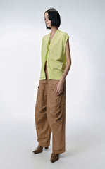 Vest / JNBY Long-staple Cotton V-neck Vest   (100% cotton)