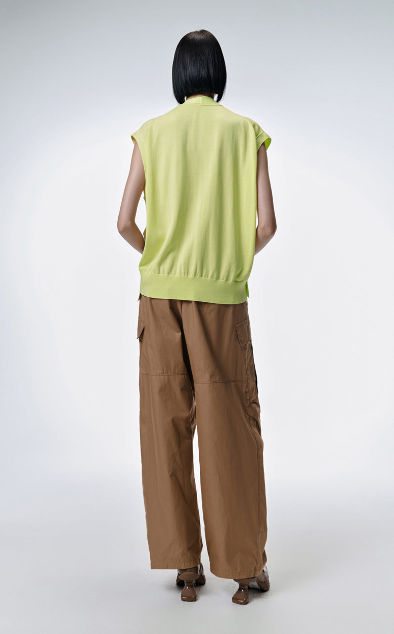 Vest / JNBY Long-staple Cotton V-neck Vest   (100% cotton)