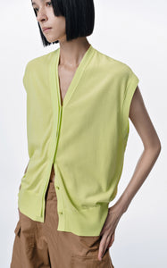 Vest / JNBY Long-staple Cotton V-neck Vest   (100% cotton)