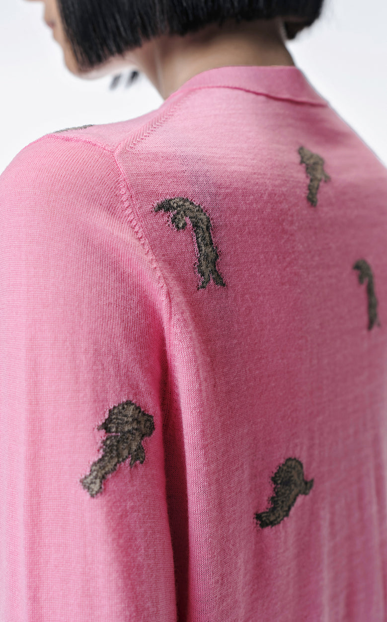 Sweater / JNBY Wind-Blown Rabbit Pattern Embroidery Sweater