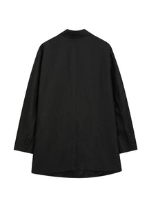 Blazer / JNBY Retro Silk Linen Pleated Loose Fit H-Shaped Blazer
