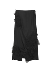 Skirt / JNBY Tulle Ruffle Straight Skirt(100% acetate fibre)