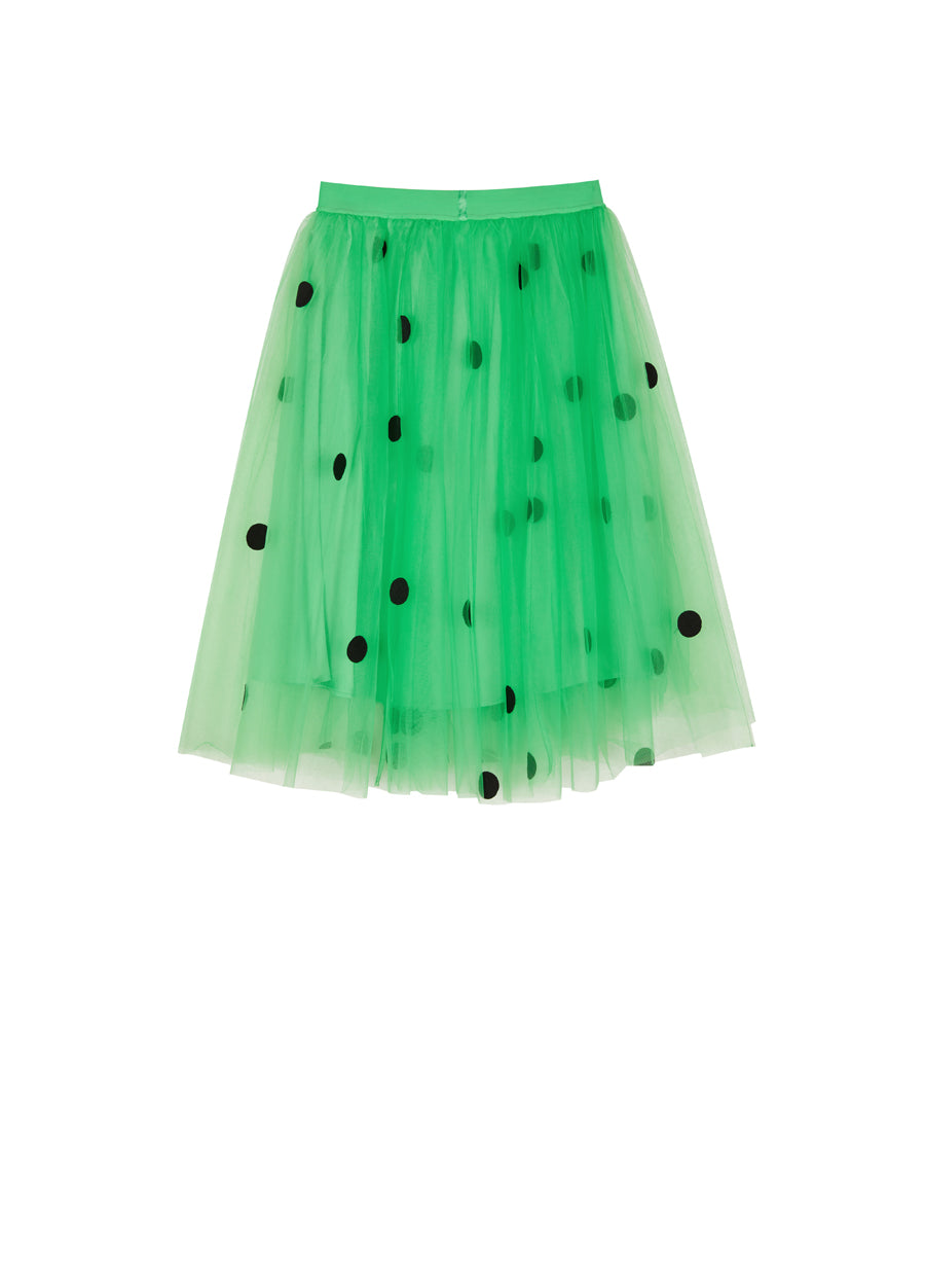 Skirt / JNBY Girly Embroidery Printed Mesh Polka Dot A-shape Skirt