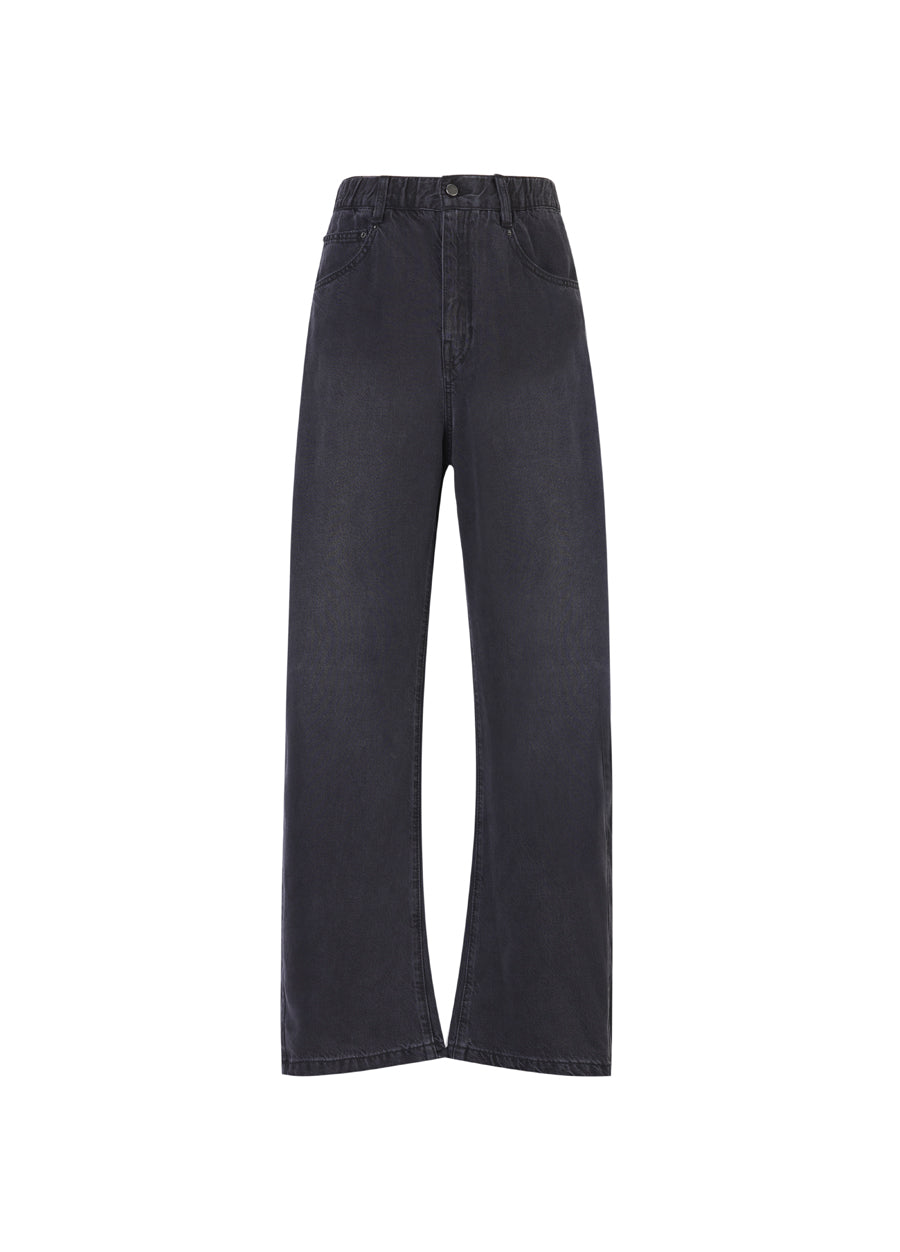 Pants / JNBY Twill Tencel Washed Elastic Waist Denim Trousers