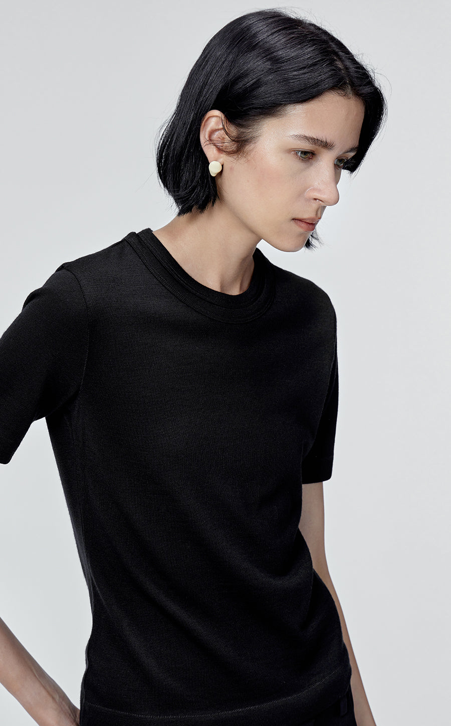 T-shirt / JNBY Round Neck Wool T-shirt