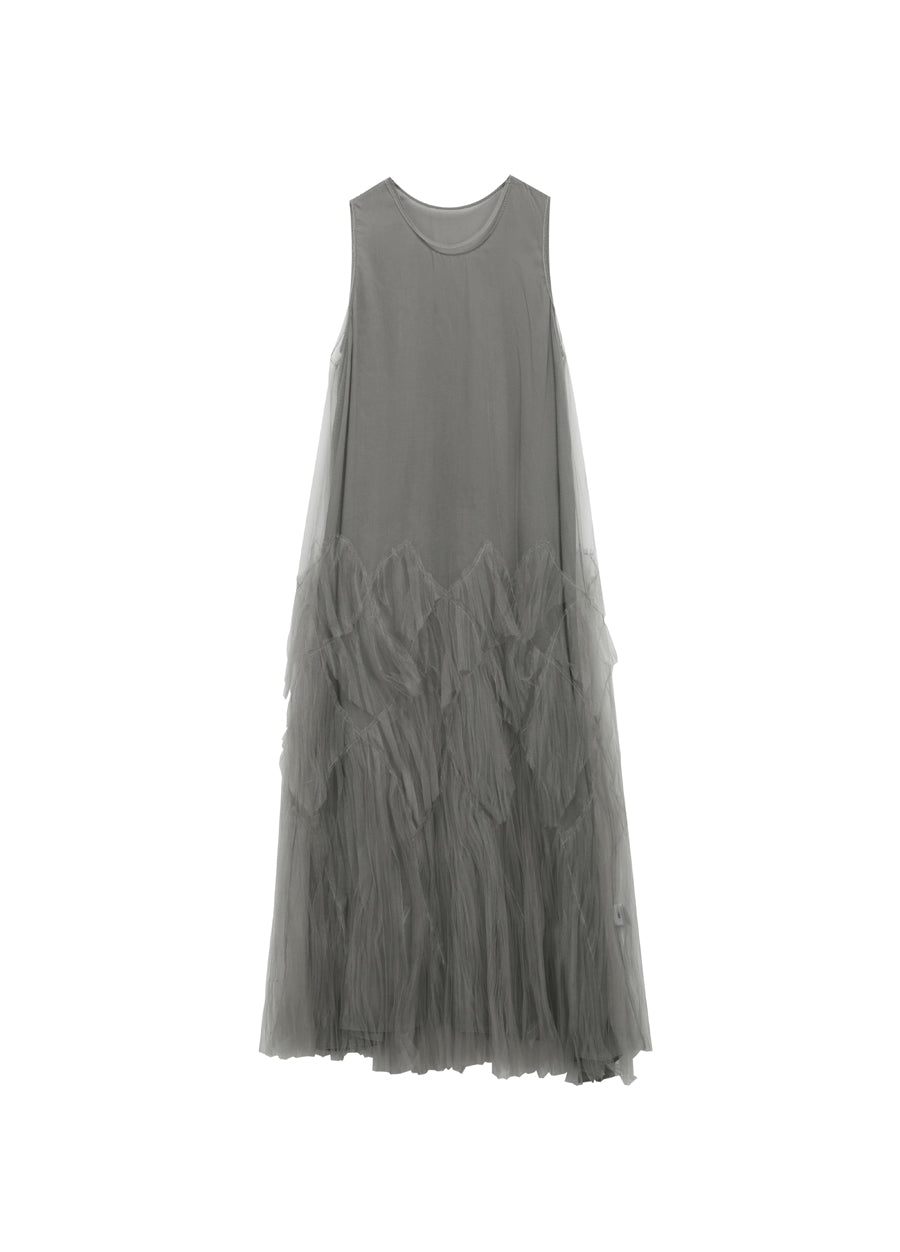 Dress / JNBY Two-piece Crew-neck Sleeveless A-line Straight Dress