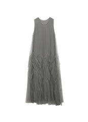 Dress / JNBY Two-piece Crew-neck Sleeveless A-line Straight Dress