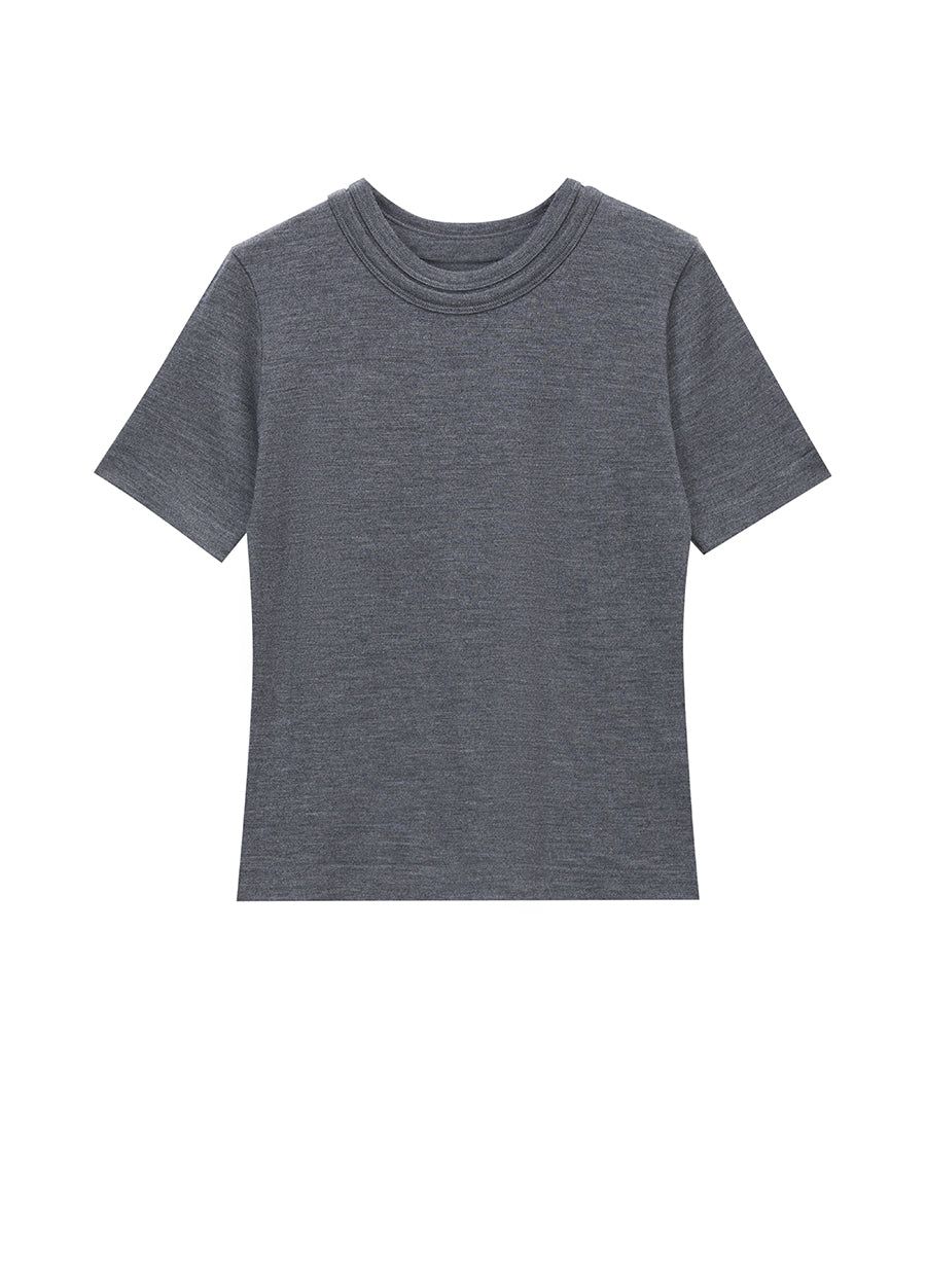 T-shirt / JNBY Round Neck Wool T-shirt