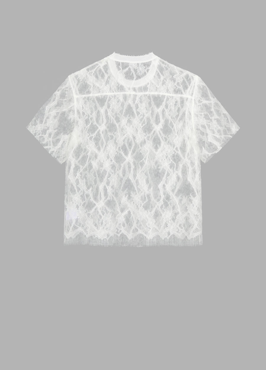 T-shirt / JNBY Round Neck Lace T-shirt