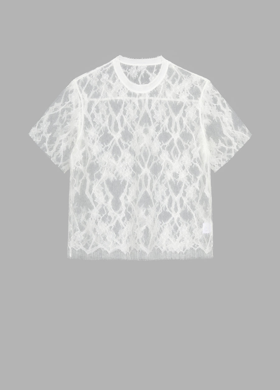 T-shirt / JNBY Round Neck Lace T-shirt