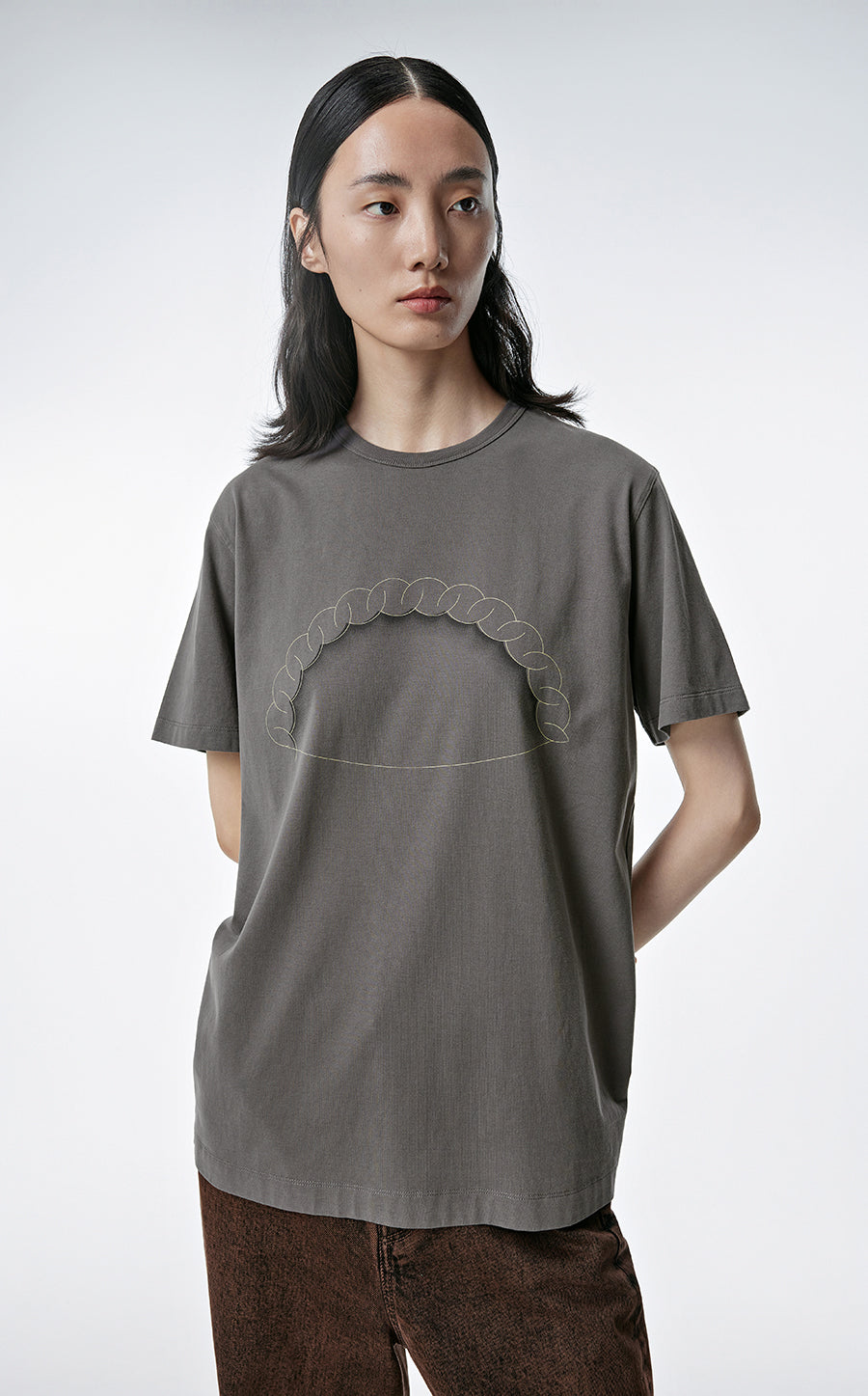 T-shirt / JNBY Round Neck Cotton T-shirt