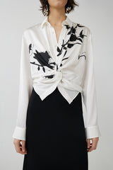 Shirt / JNBY Silk Long-sleeved Print Shirt(100% silk)