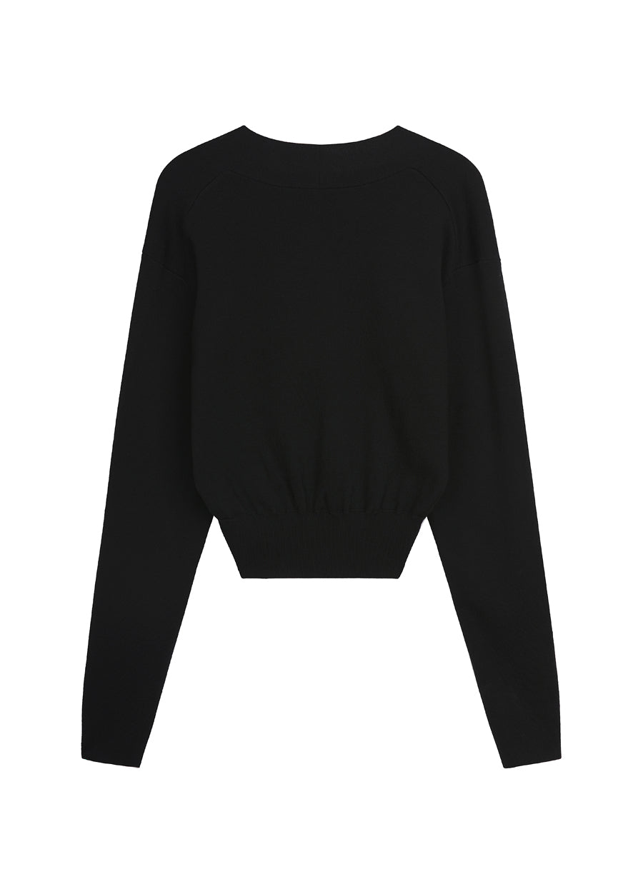 Sweater / JNBY Wool Long-Sleeved V-Neck Sweater