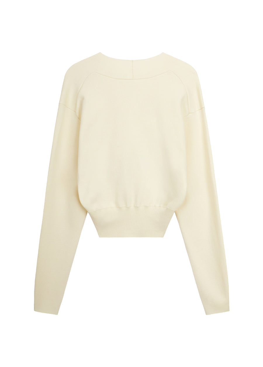 Sweater / JNBY Wool Long-Sleeved V-Neck Sweater