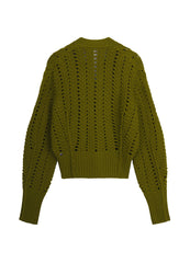 Sweater / JNBY V-Neck Wool Cropped Sweater