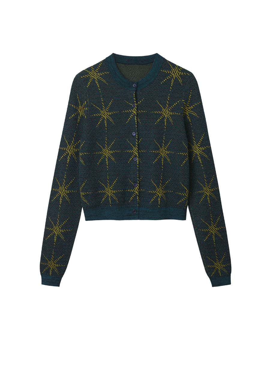 Sweater / JNBY Star Print Retro Round Neck Sweater