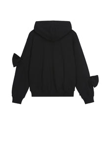 Sweatershirt / JNBY Playful  Three-Dimensional Bow-Knot Hooded Loose Fit Sweatershirt