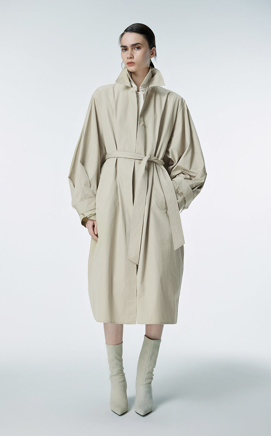 Coat / JNBY Cotton Trench Coat