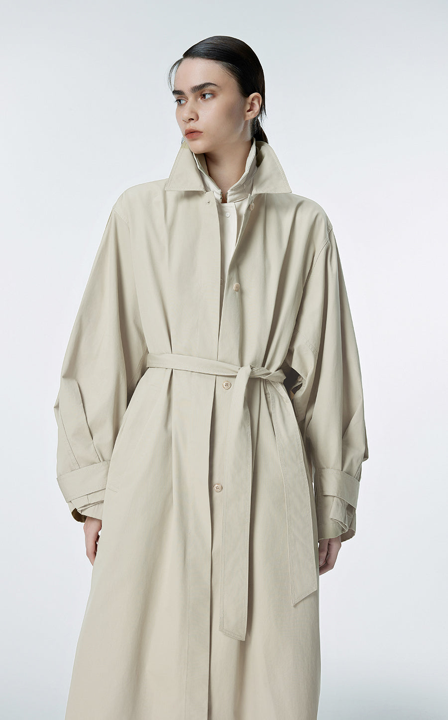 Coat / JNBY Cotton Trench Coat