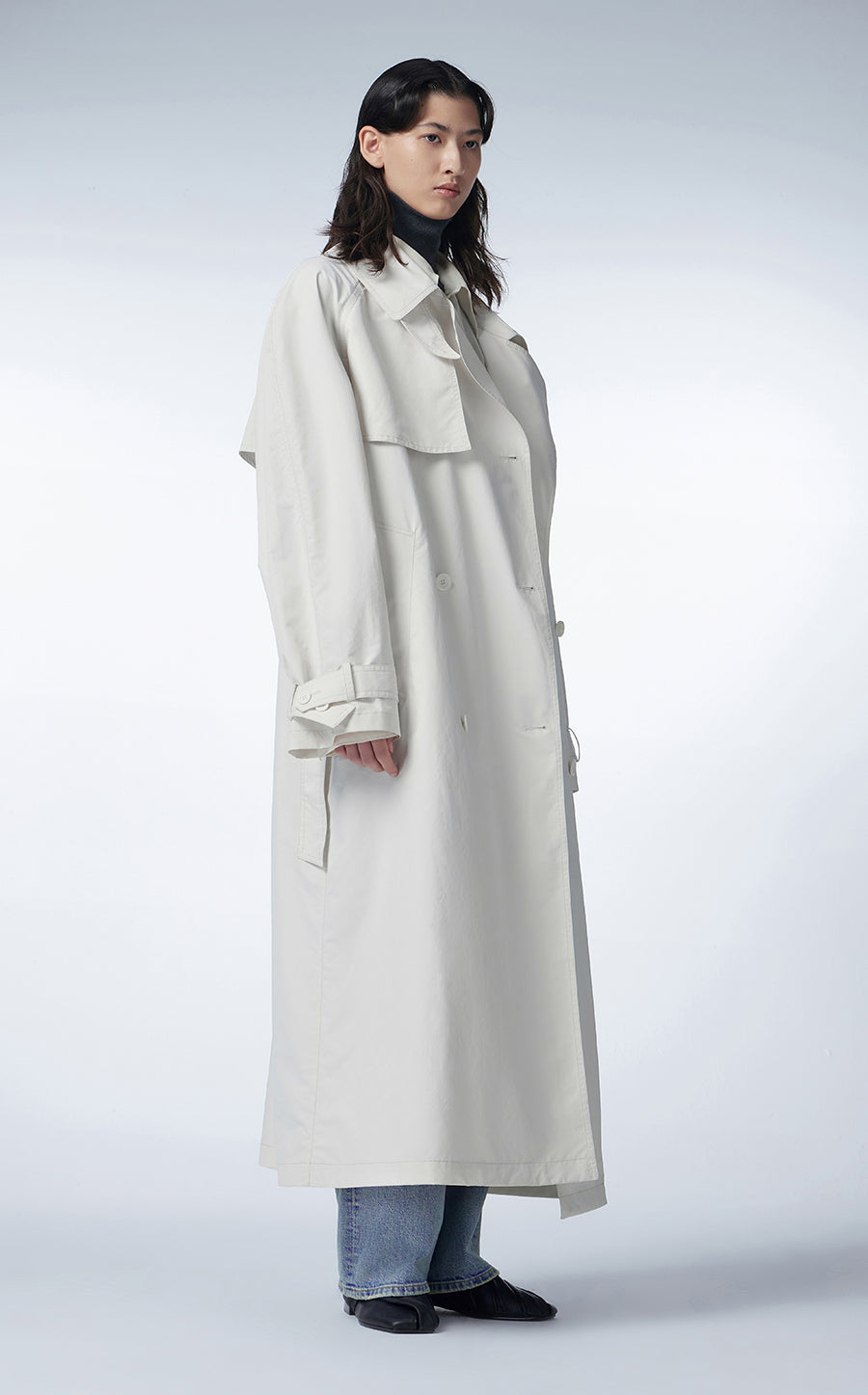 Coat /  JNBY Solid Long Trench Coat