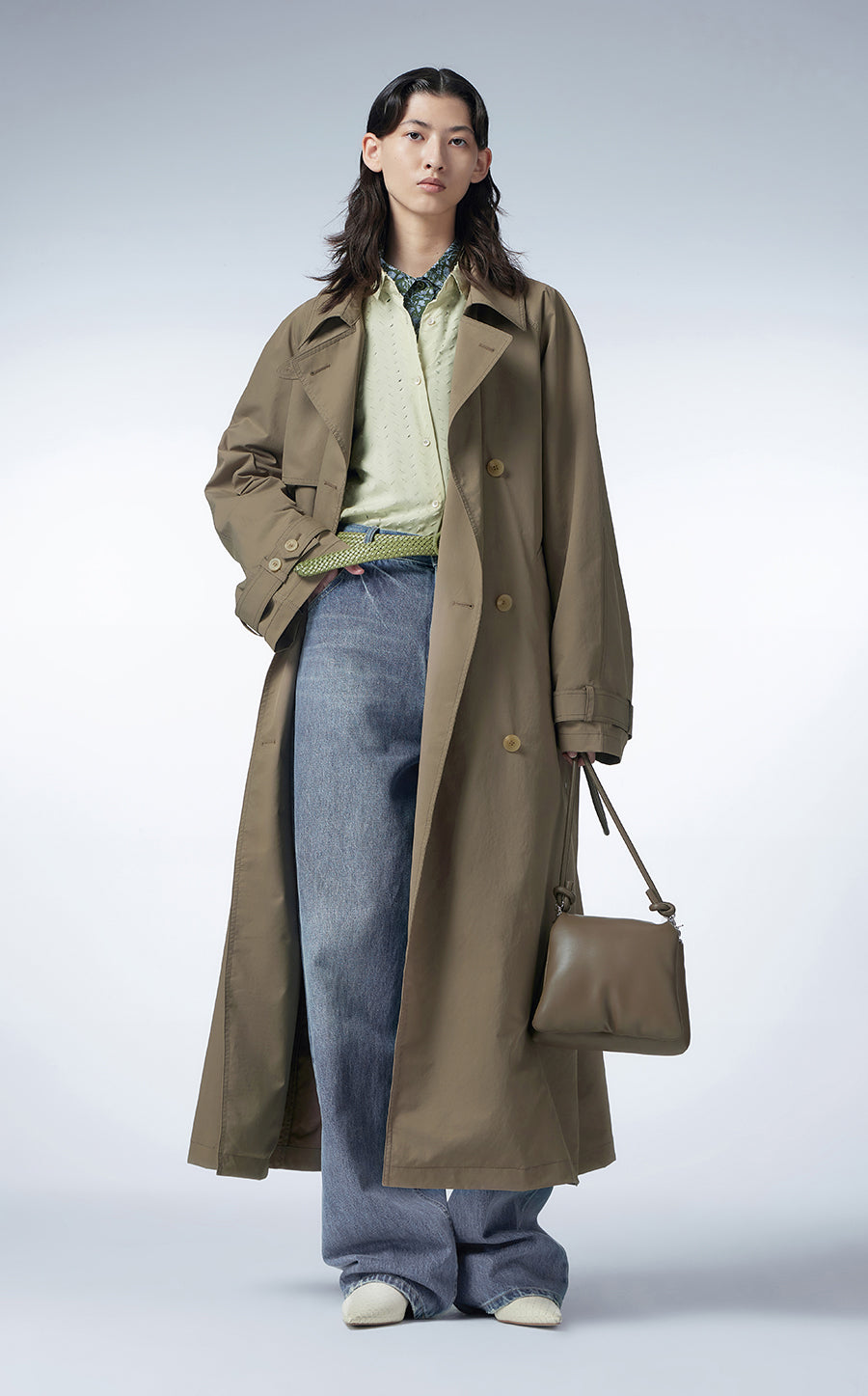 Coat /  JNBY Solid Long Trench Coat