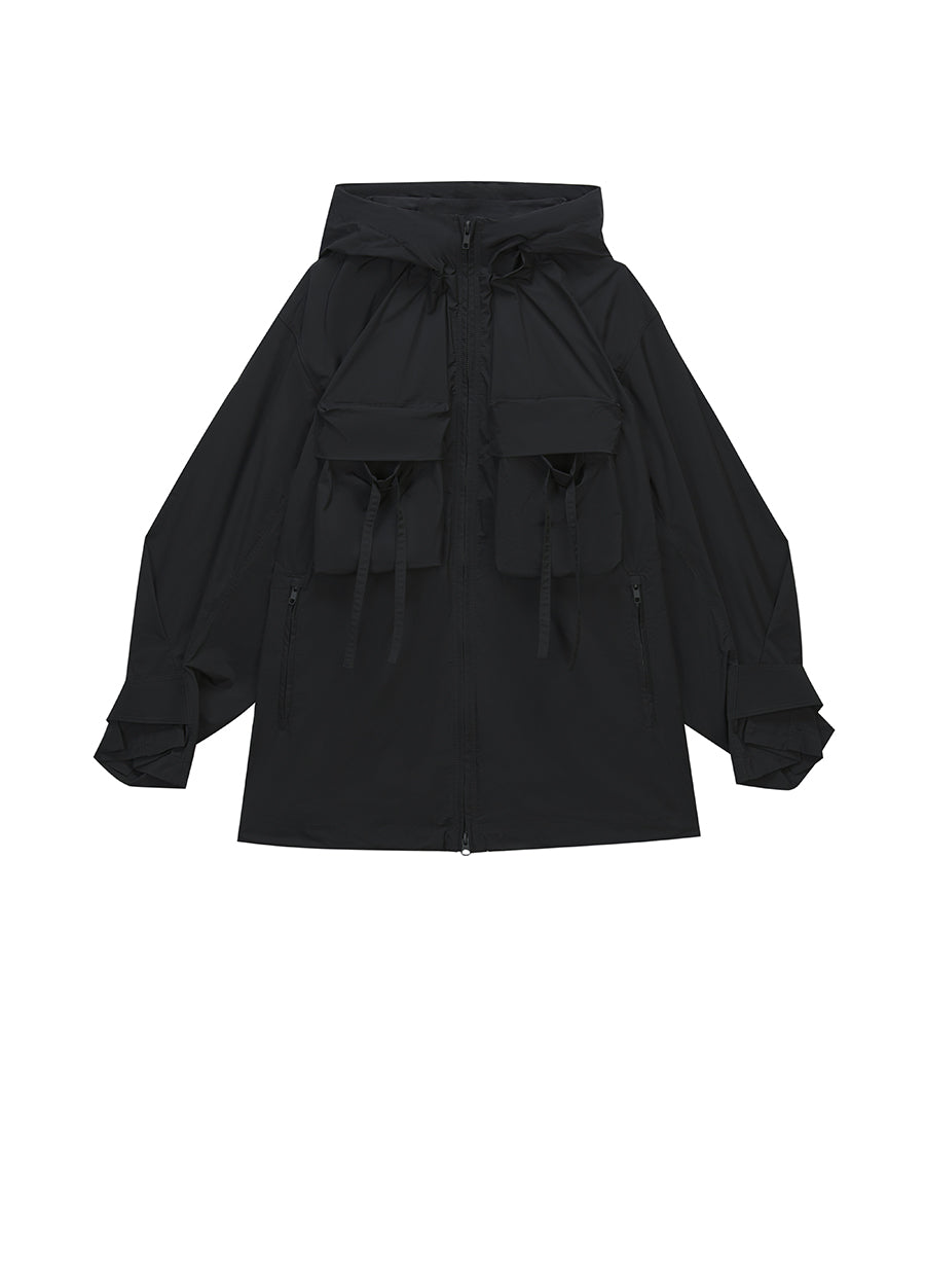 Coat / JNBY Hooded Trench Coat