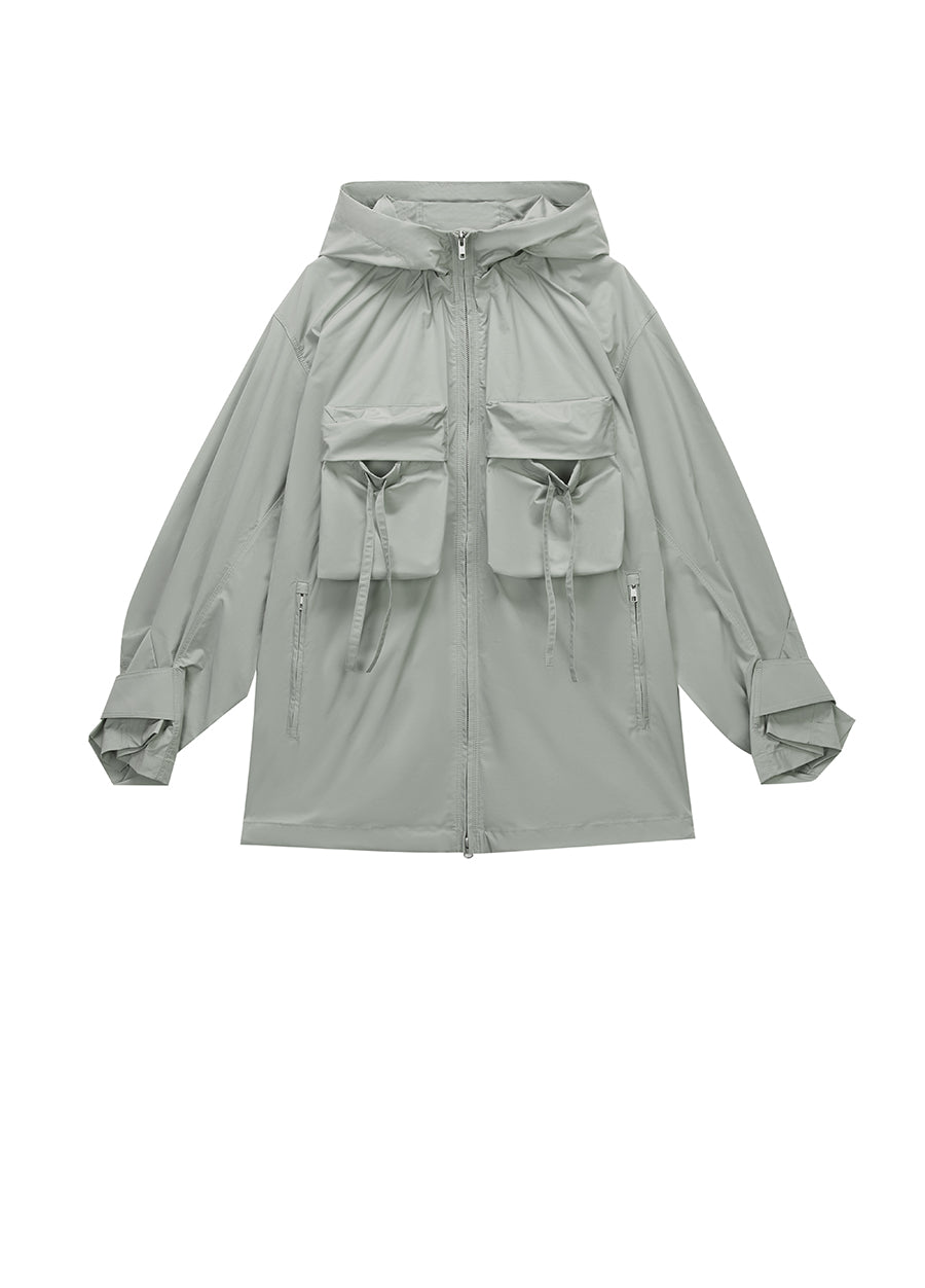 Coat / JNBY Hooded Trench Coat