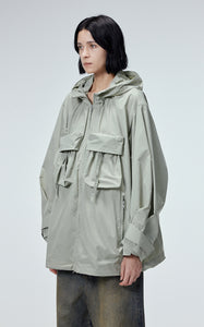 Coat / JNBY Hooded Trench Coat