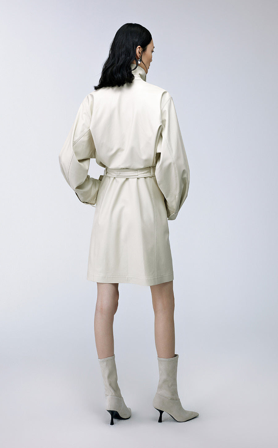 Coat /  JNBY Polyurethane Leather Long Coat