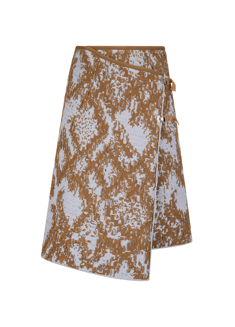 Skirt /  JNBY Print Ramie Skirt